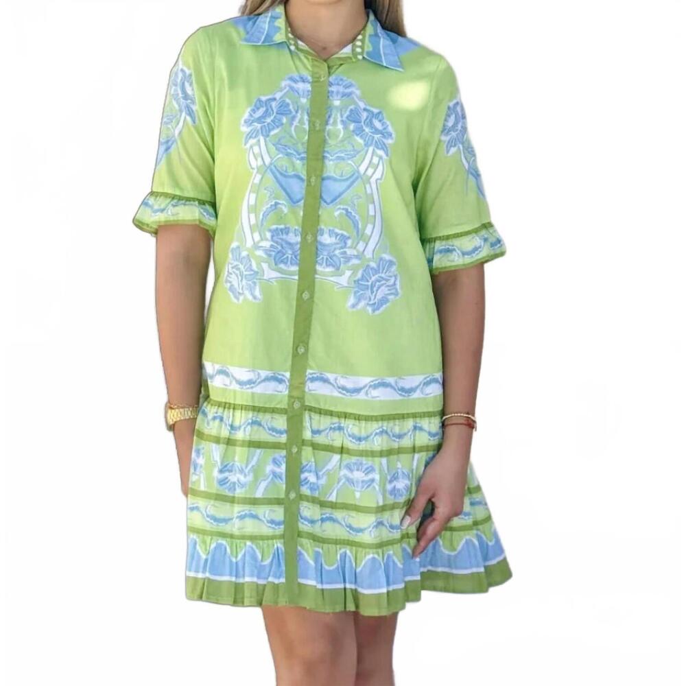 NEW ISLAPAYAL lisbon mini dress in green